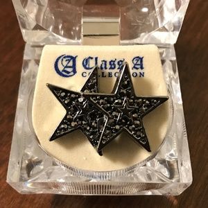 Hip Hop Bling Iced Out Star Stud Earring