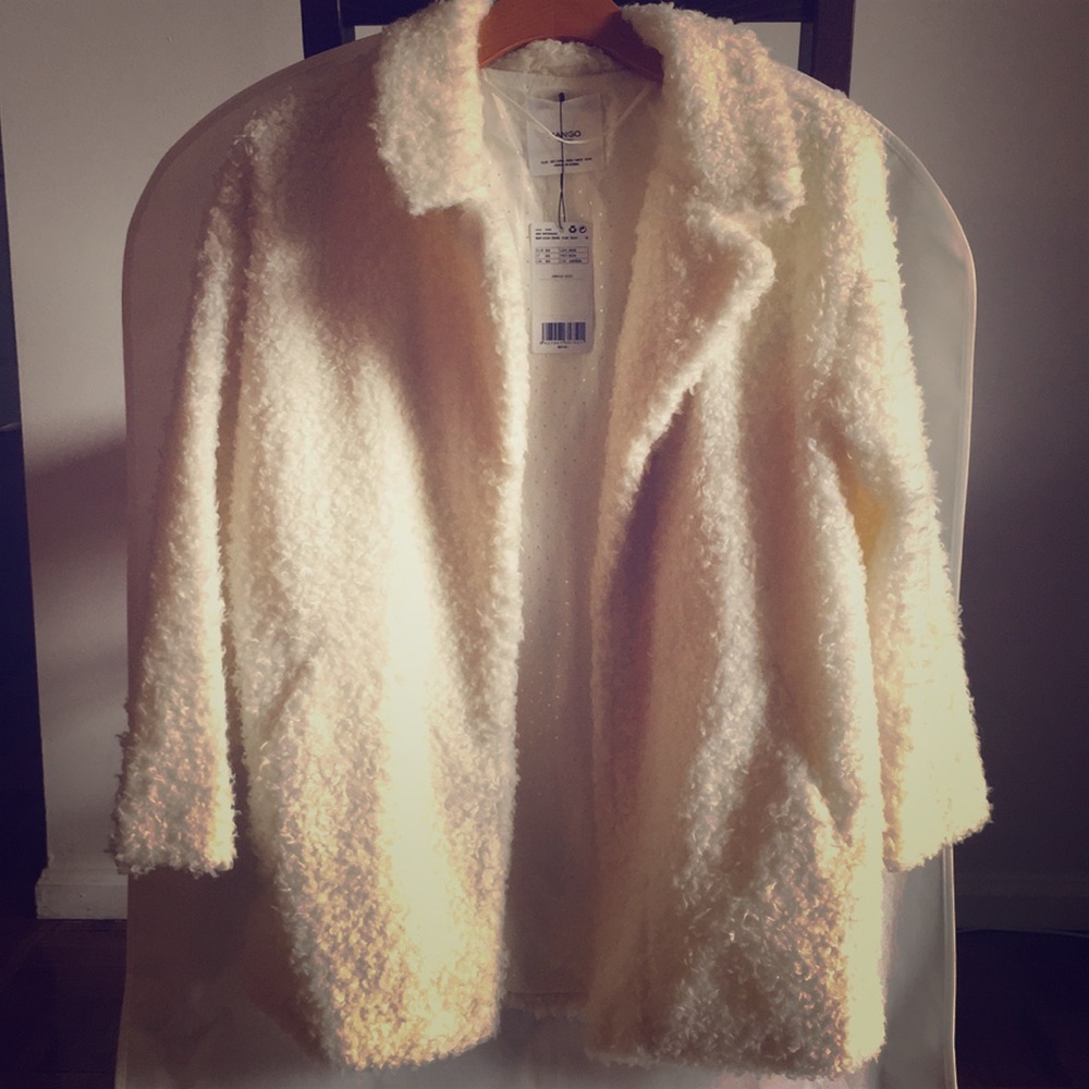 Mango Faux Shearling Coat in XS NWT