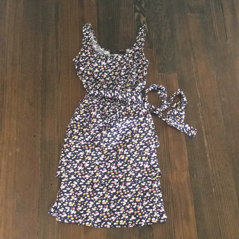 Floral Print Satin Dress