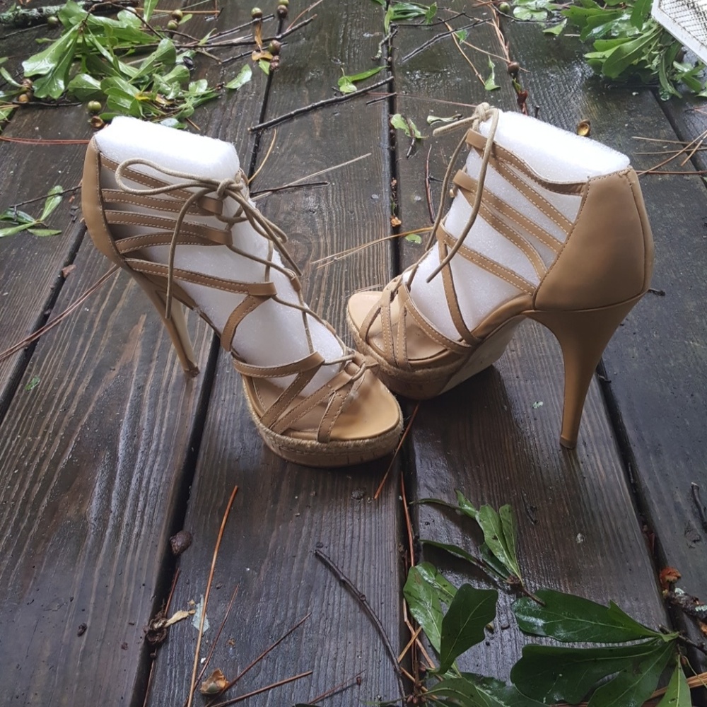 Chinese Laundry lace up platform sandals