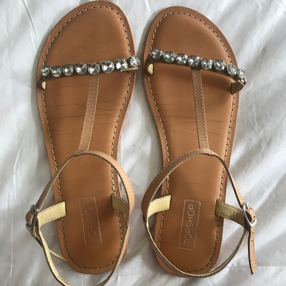 ✨TOPSHOP Embellished Sandals✨Sz 8 - Picture 1 of 5