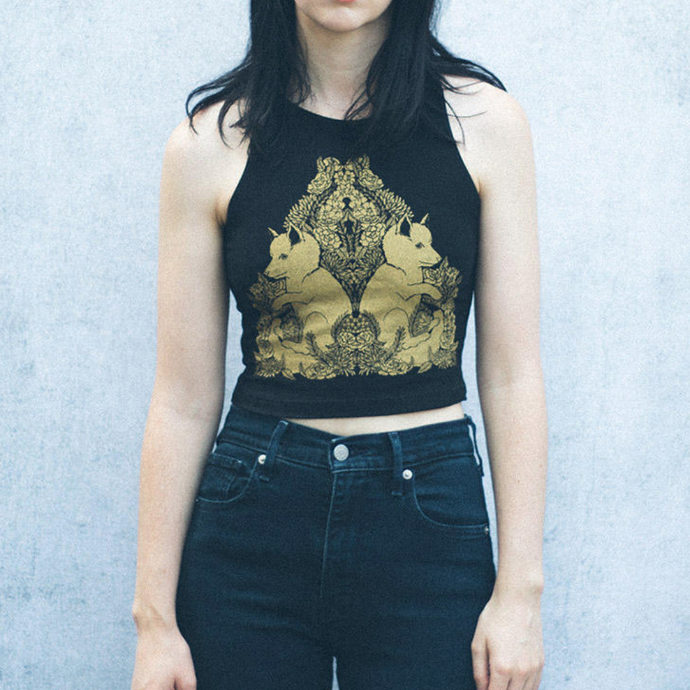 American Apparel Made in USA Gold Fox Crop NWOT