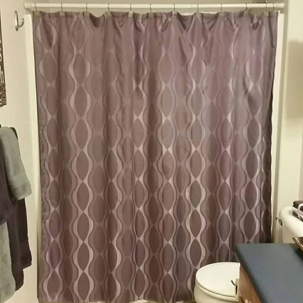 Multi purple shower curtain