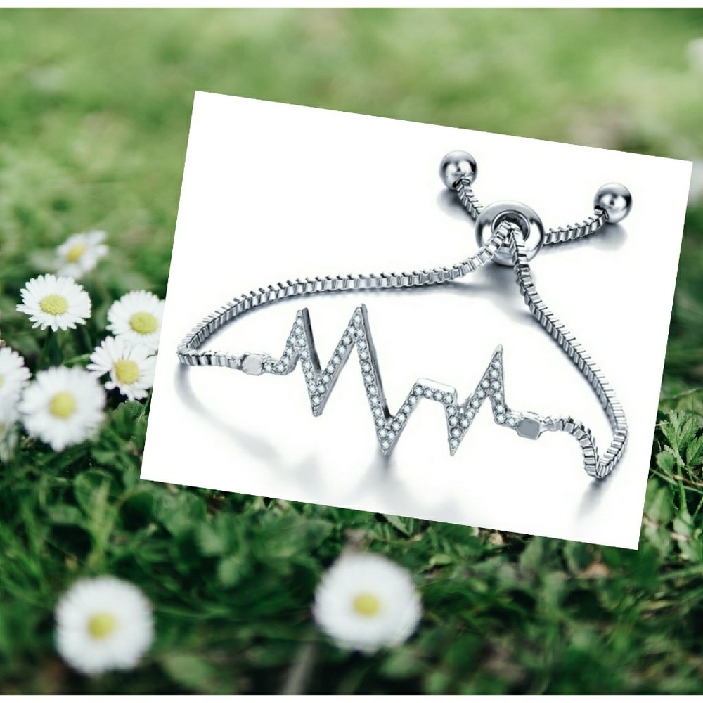 NEW! Heartbeat Bracelets (Gold or Silver) - Picture 2 of 4