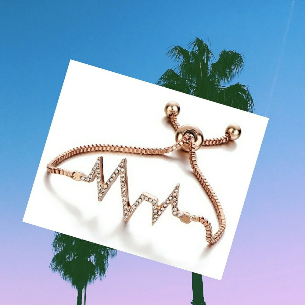 NEW! Heartbeat Bracelets (Gold or Silver) - Picture 3 of 4