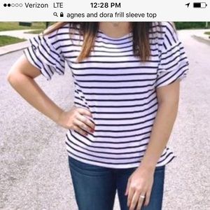 Agnes and Dora Frill Sleeve top BNWT