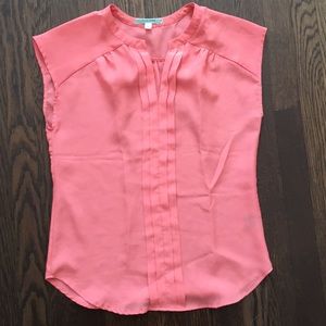 Blush Pink Capped Sleeves Blouse