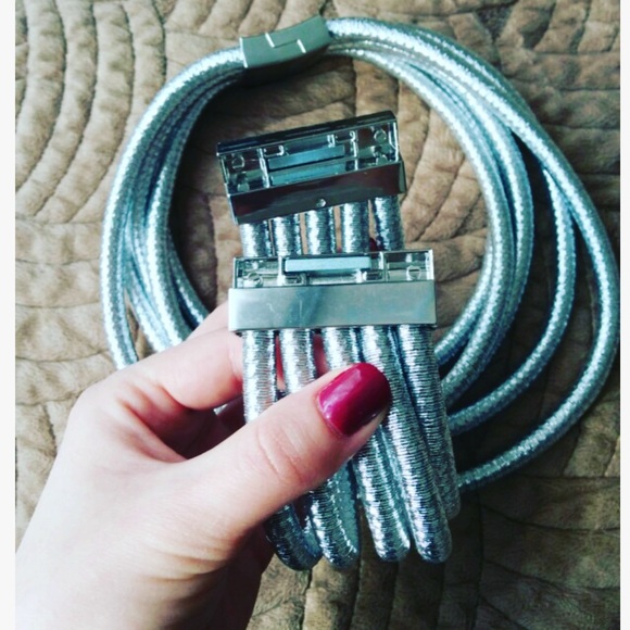 Silver plated Multi layer choker and bracelet set - Picture 2 of 6