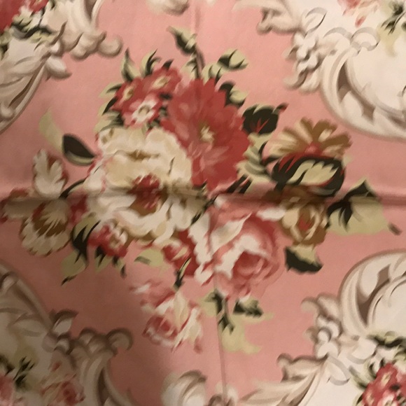 💖3x HP 💖Pink Echo 100% Silk Scarf Square VINTAGE - Picture 3 of 6