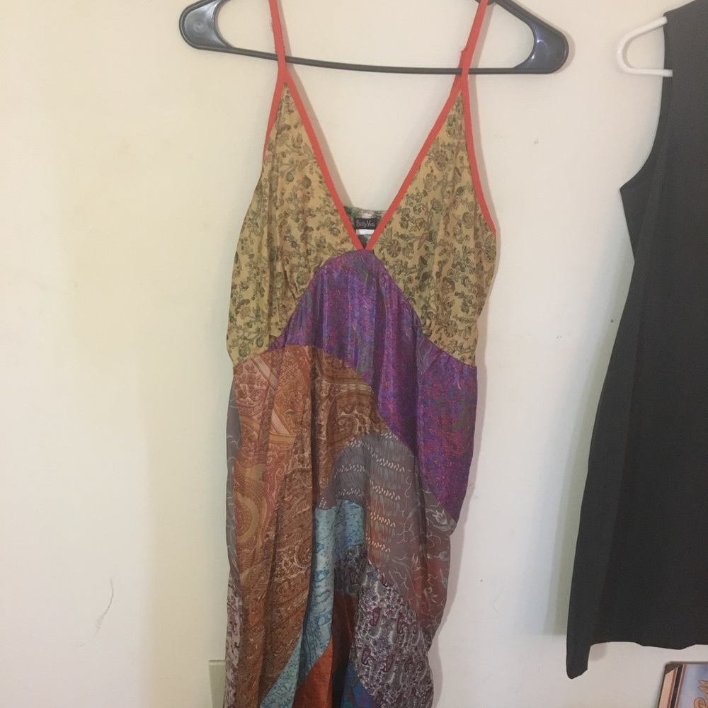 silk spaghetti strap floor length maxi dress