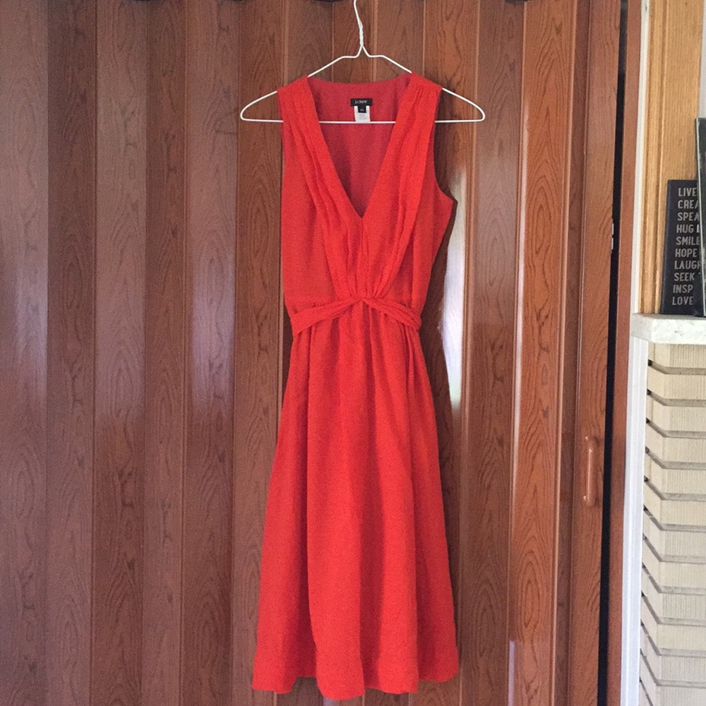 🆕 JCREW ORANGE DRESS - Picture 3 of 8