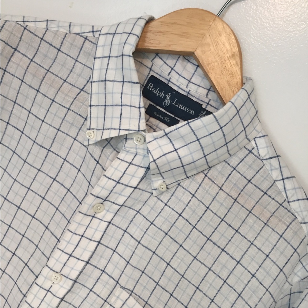 NWOT Ralph Lauren linen long sleeve button down L