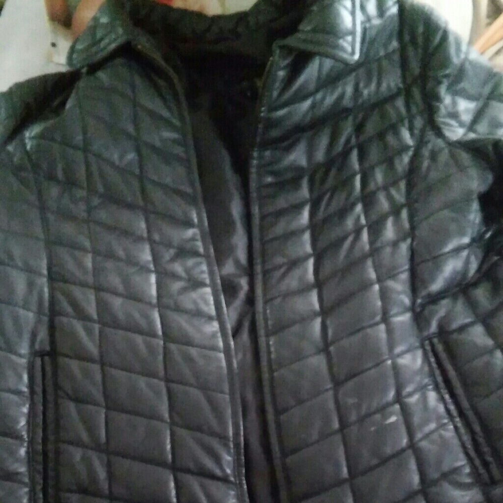 Black Italian leather jacket