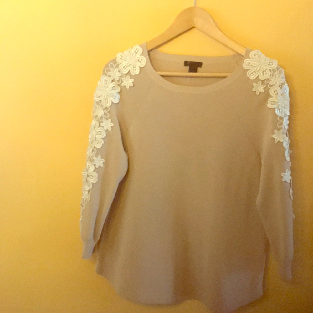 J.crew flower-sleeve sweater
