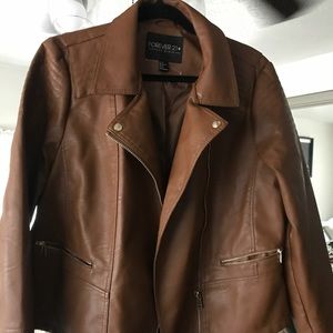 Forever 21 Plus Faux Leather Moto Jacket