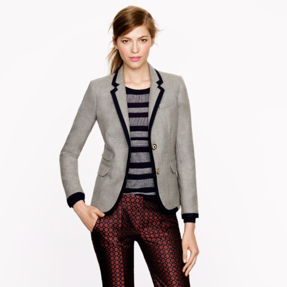 j. crew schoolboy blazer in tipped wool