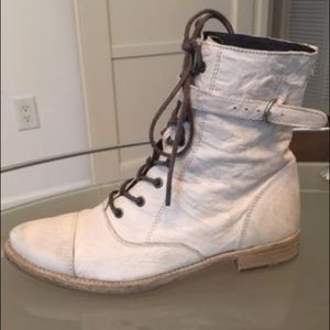 all saints distressed leather white boot