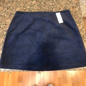 Corduroy navy skirt