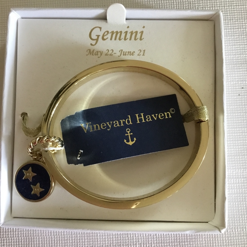 Vineyard Haven Gemini Charm Bangle Bracelet