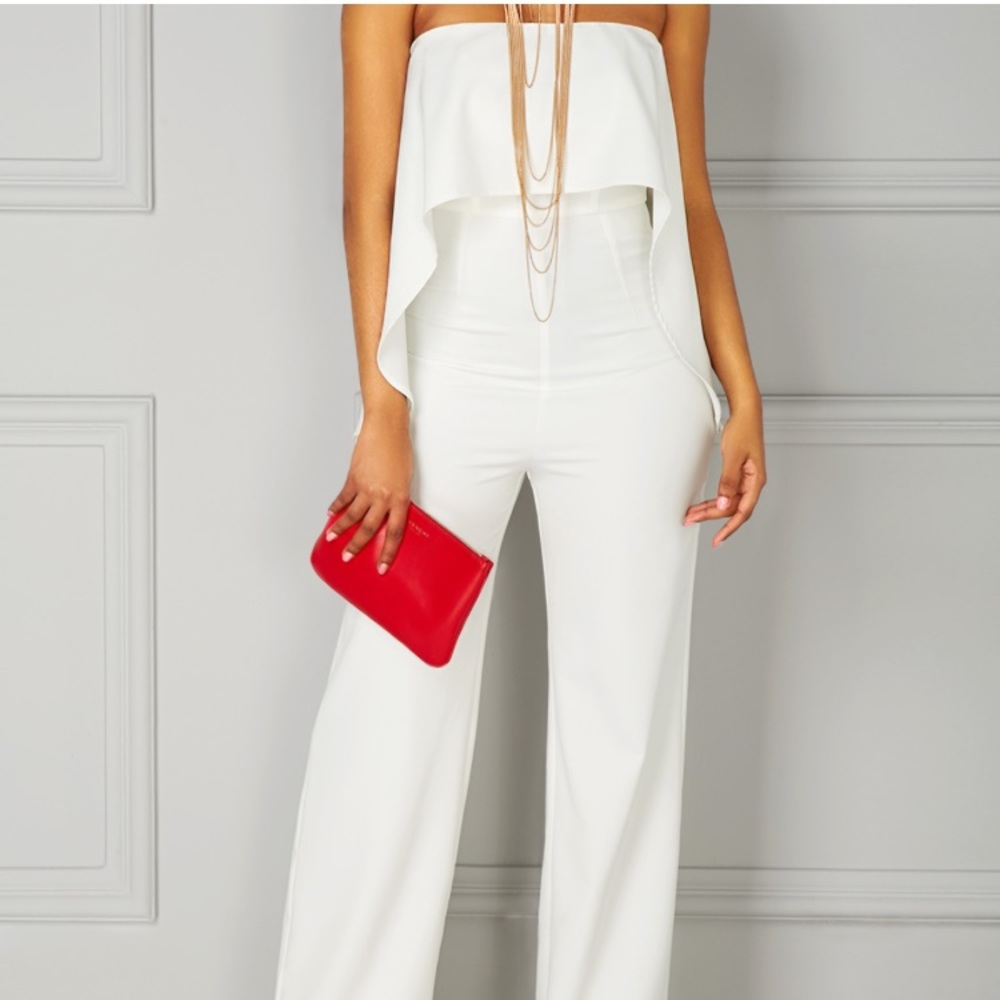 White ruffle romper