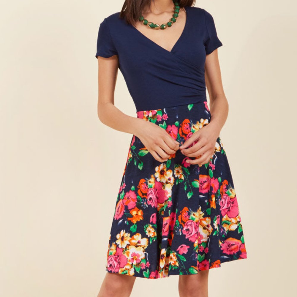 Modcloth NWOT Botanical Breakfast Floral Dress