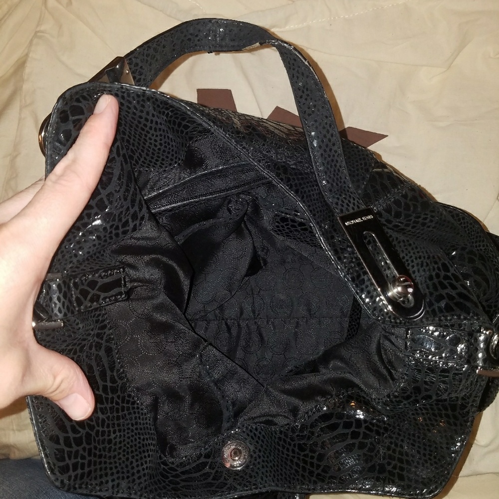Michael Kors black python purse - Picture 2 of 5