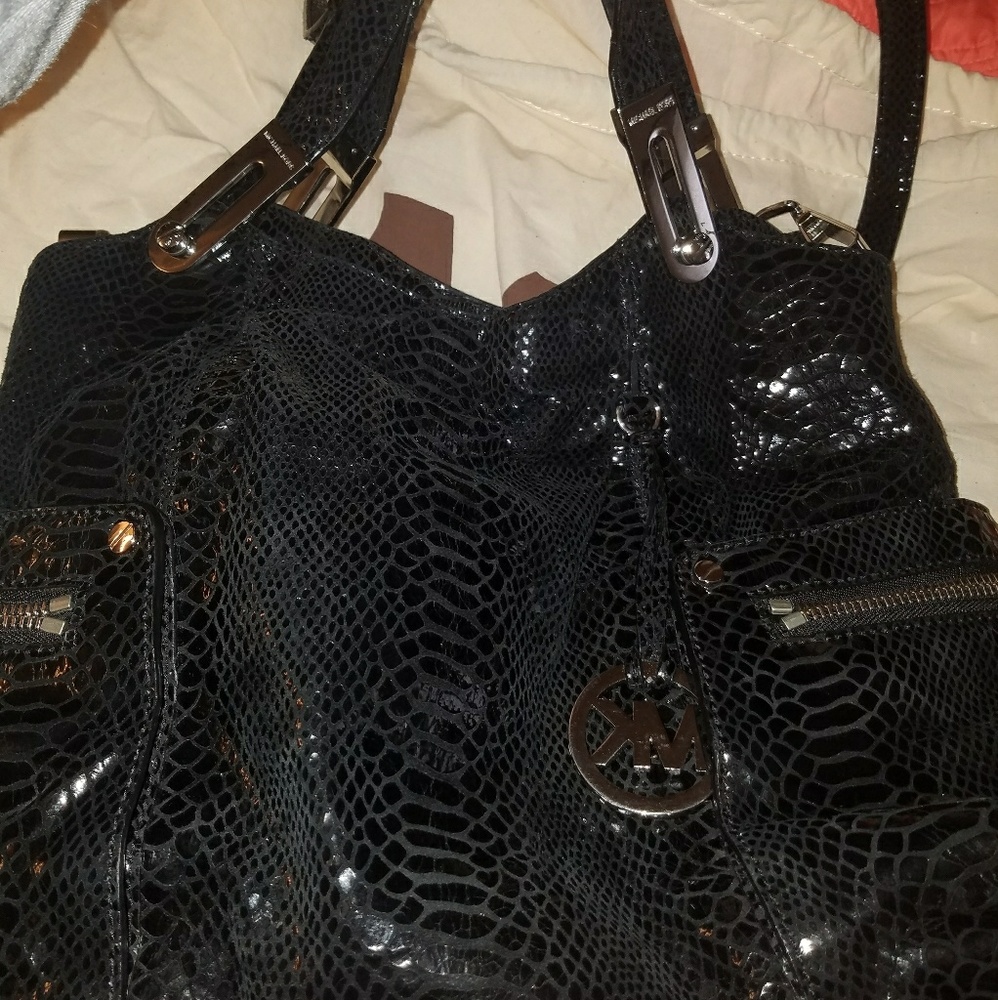 Michael Kors black python purse - Picture 5 of 5