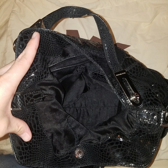 Michael Kors black python purse - Picture 2 of 5