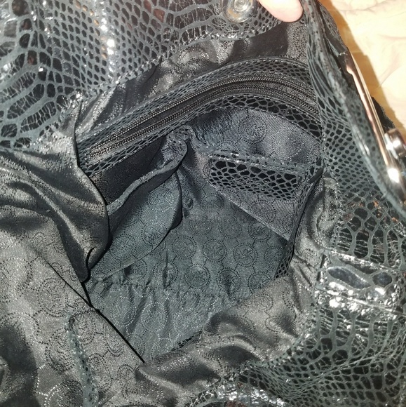 Michael Kors black python purse - Picture 3 of 5