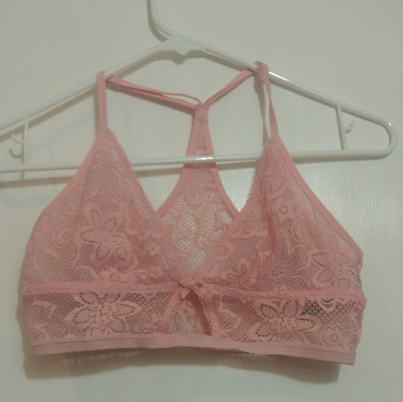aerie Other - Aerie Pink Longline Lace Bralette