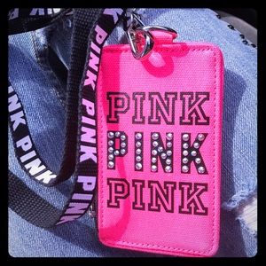 Custom PINK ID holder & lanyard