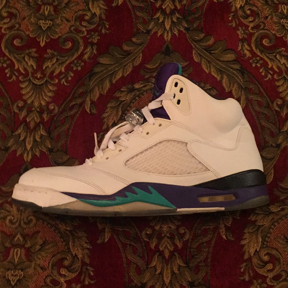 White Grape Jordan 5's
