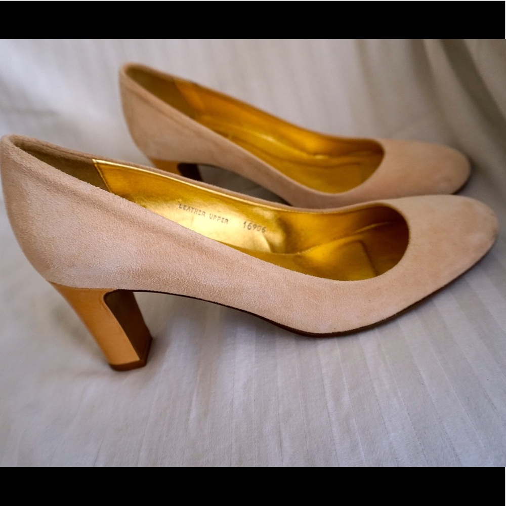 J. Crew Juliet Suede and Patent Leather Mid Heels