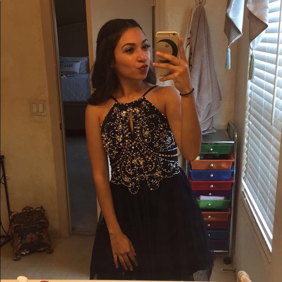 Navy Homecoming Dress - Picture 6 of 6