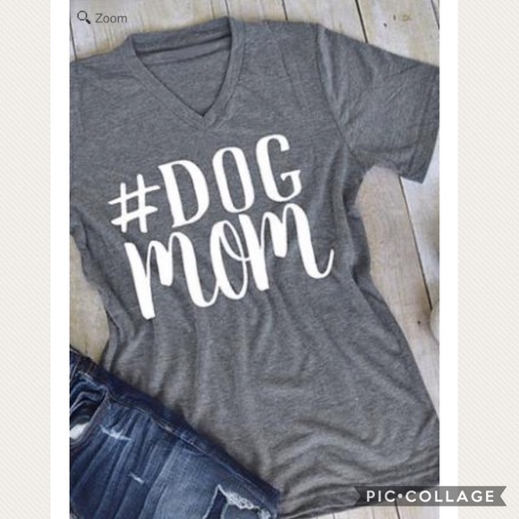 Tops - NEW #DogMom V Neck T-shirt