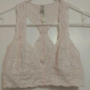 Pink Free People Lace Bralette XS