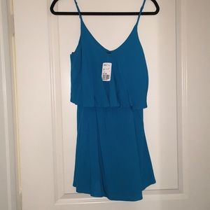 NWT turquoise ruffle dress