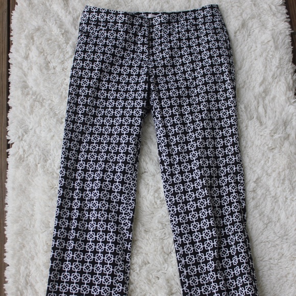 Laundry By Shelli Segal Black & White Printed Crop - Picture 2 of 8