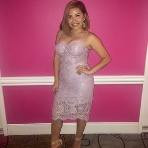 Lace lilac dress