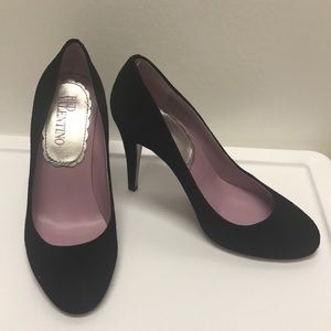 red Valentino suede pump
