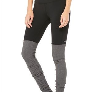 GODDESS LEGGING - BLACK/STORMY HEATHER
