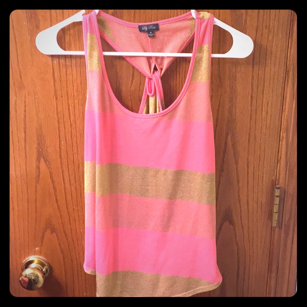 Pink and Gold tank top