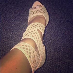 Miu Miu Laser Cut Caged Sandals Miu Miu Laser Cut Caged Sandals