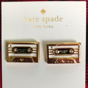 Kate Spade jazz things up cassette studs BNWT