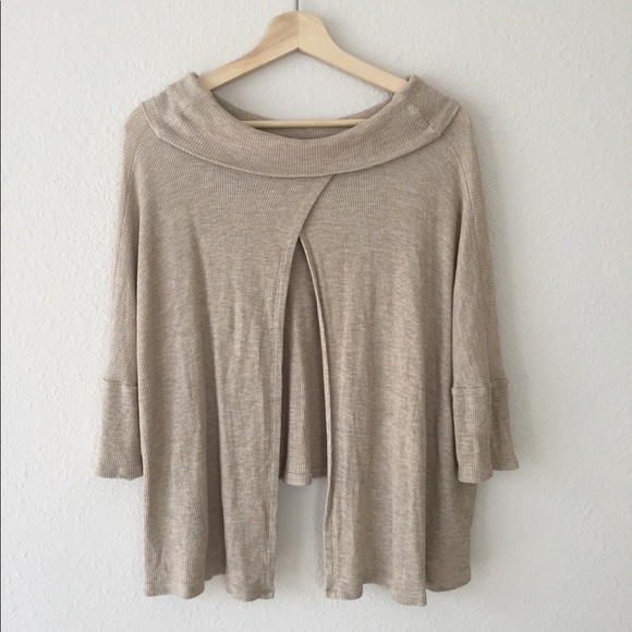 Tops - Sale ⏳ Off The Shoulder Open Back Oatmeal Top