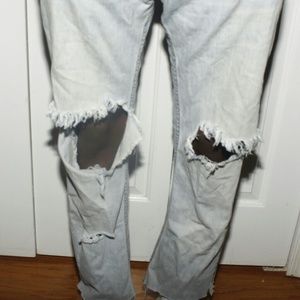 Distressed Levi jeans