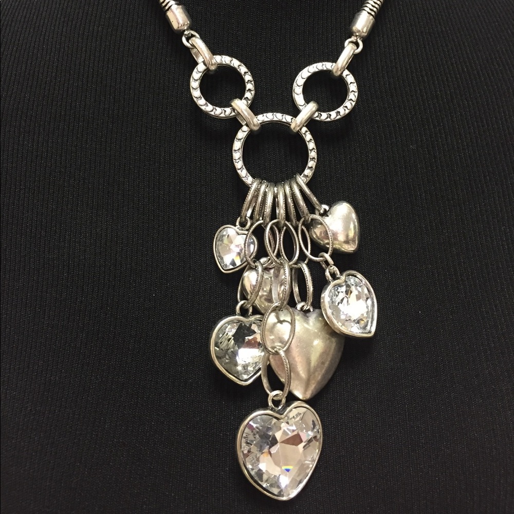 Silver heart necklace.