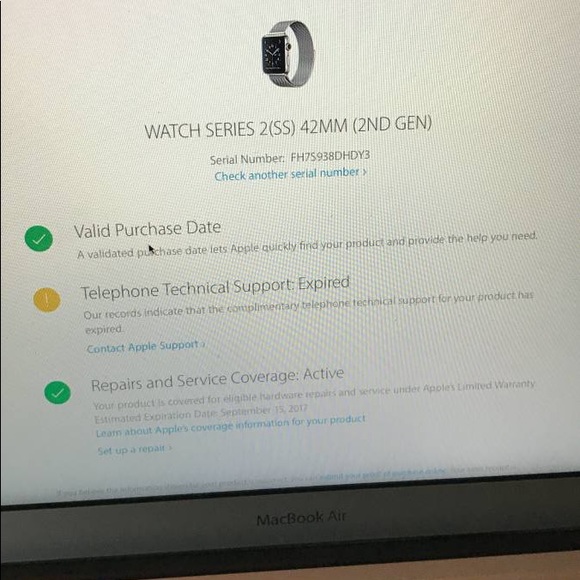 APPLE WATCH SERIES 2 STAINELSSS STEEL