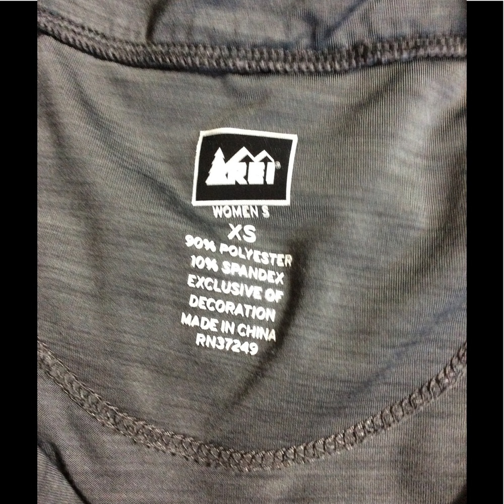 REI women's L/S poly/span zip shirt, XS - Picture 5 of 5