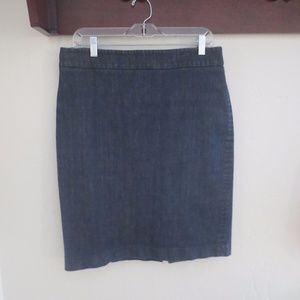 Denim pencil skirt